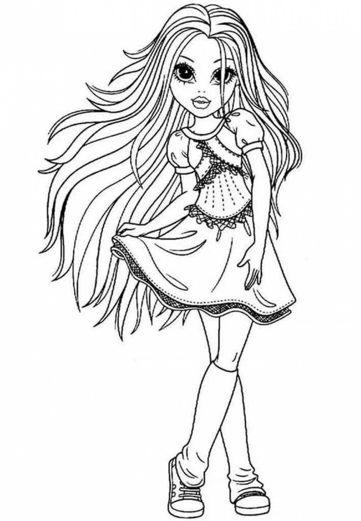 Fabulous coloring pages for doll girls