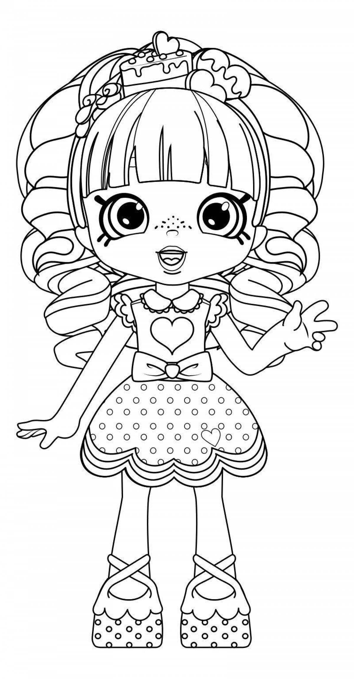 Fun coloring pages for doll girls