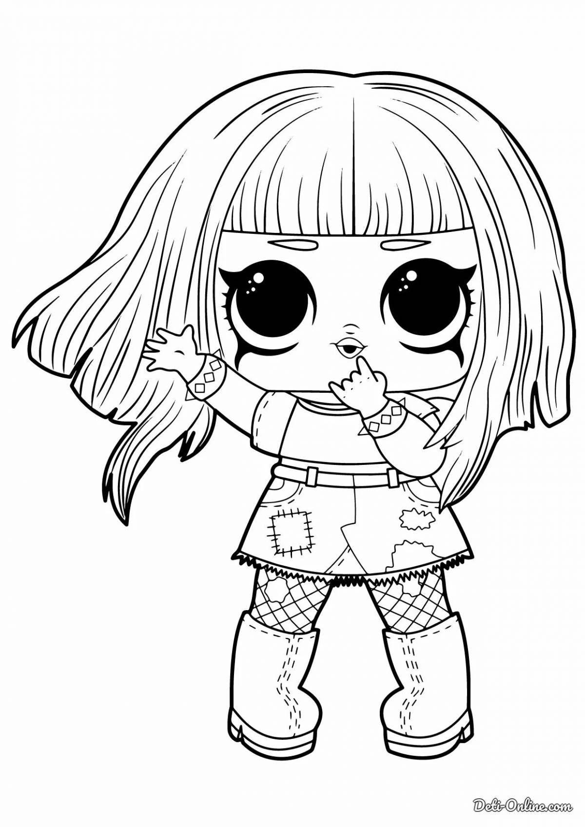 Fun coloring pages for doll girls