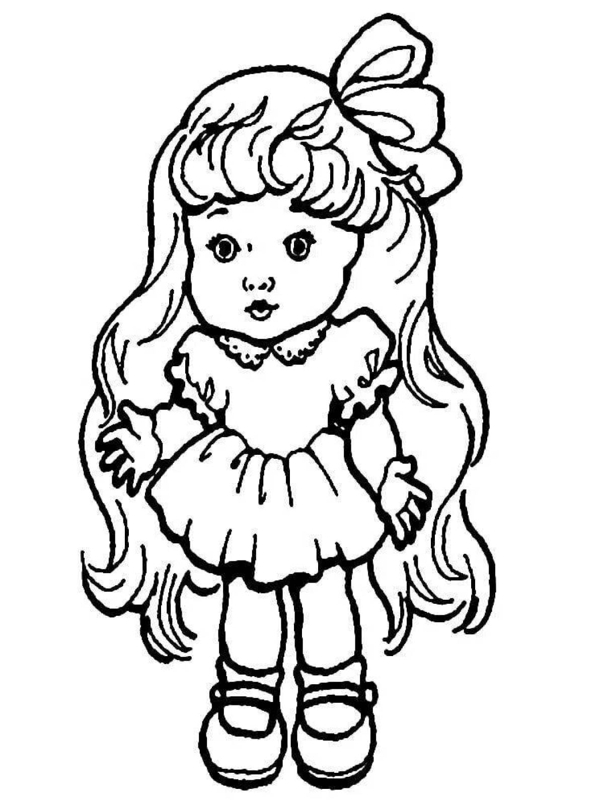 Coloring pages for doll girls