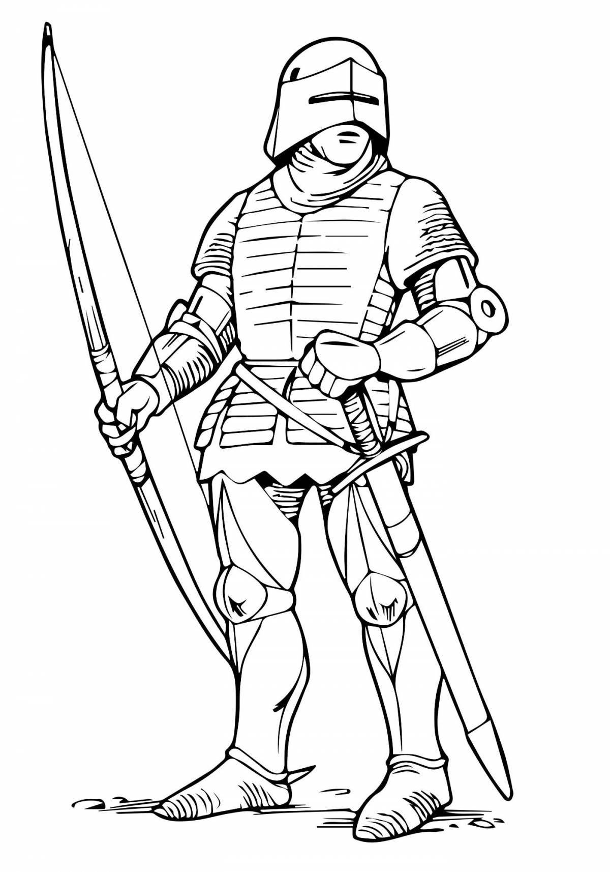 Knight shiny coloring book