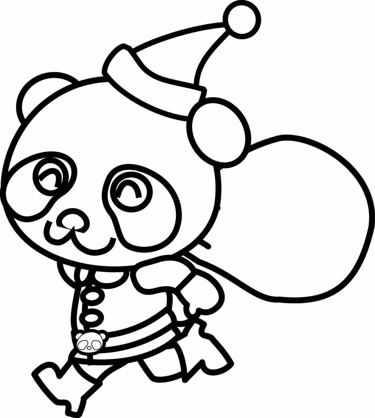 Cute panda coloring pages for kids
