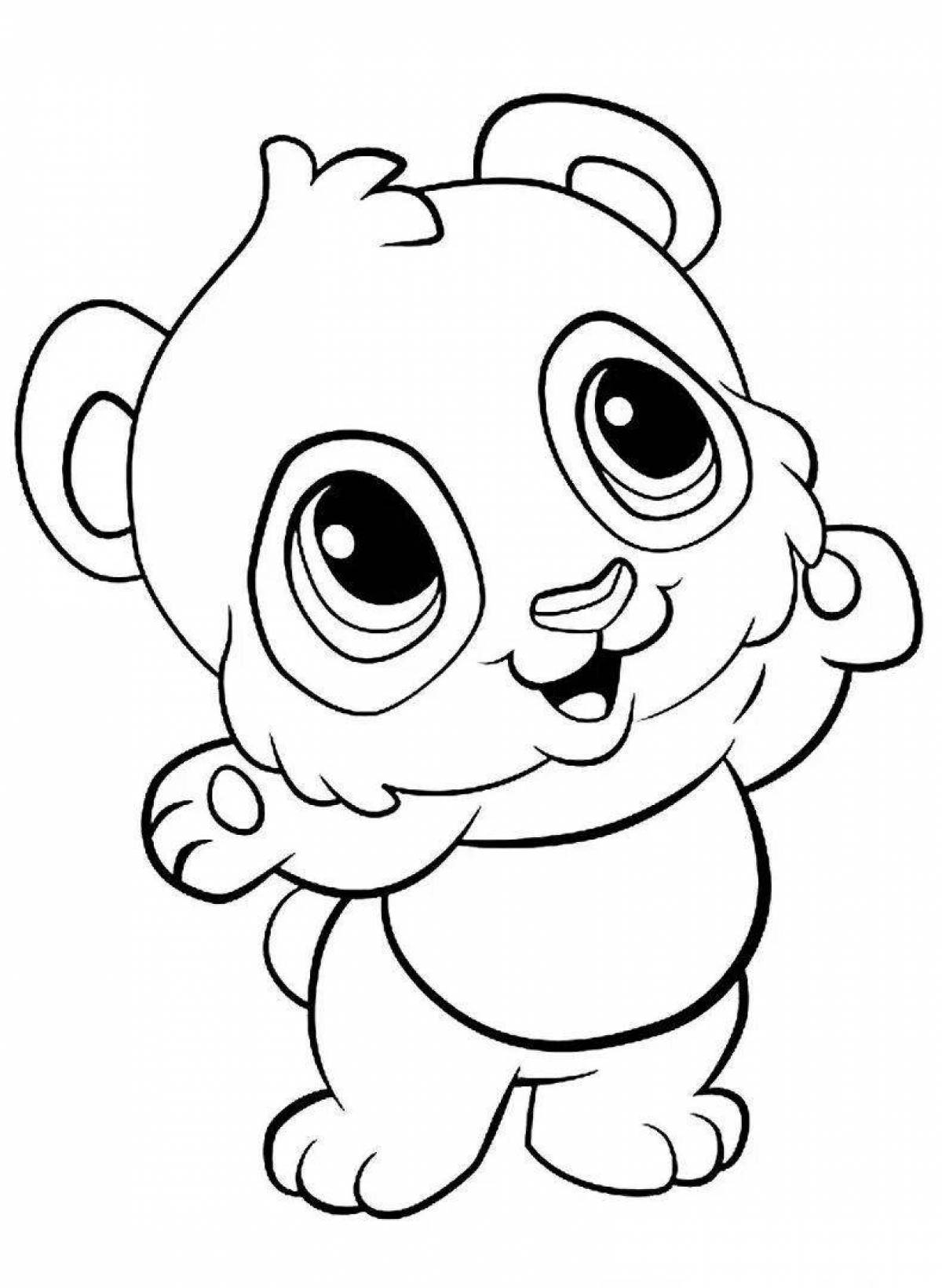 Joyful panda coloring pages for kids