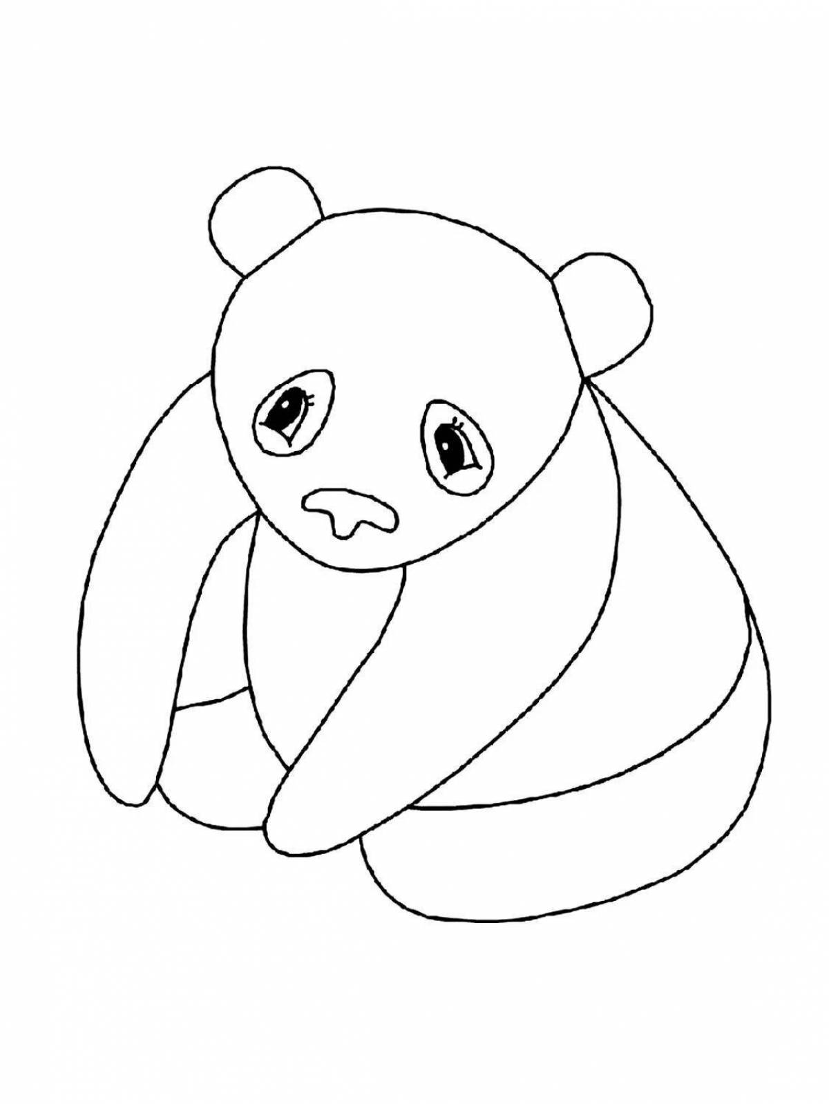 Colorful panda coloring pages for kids