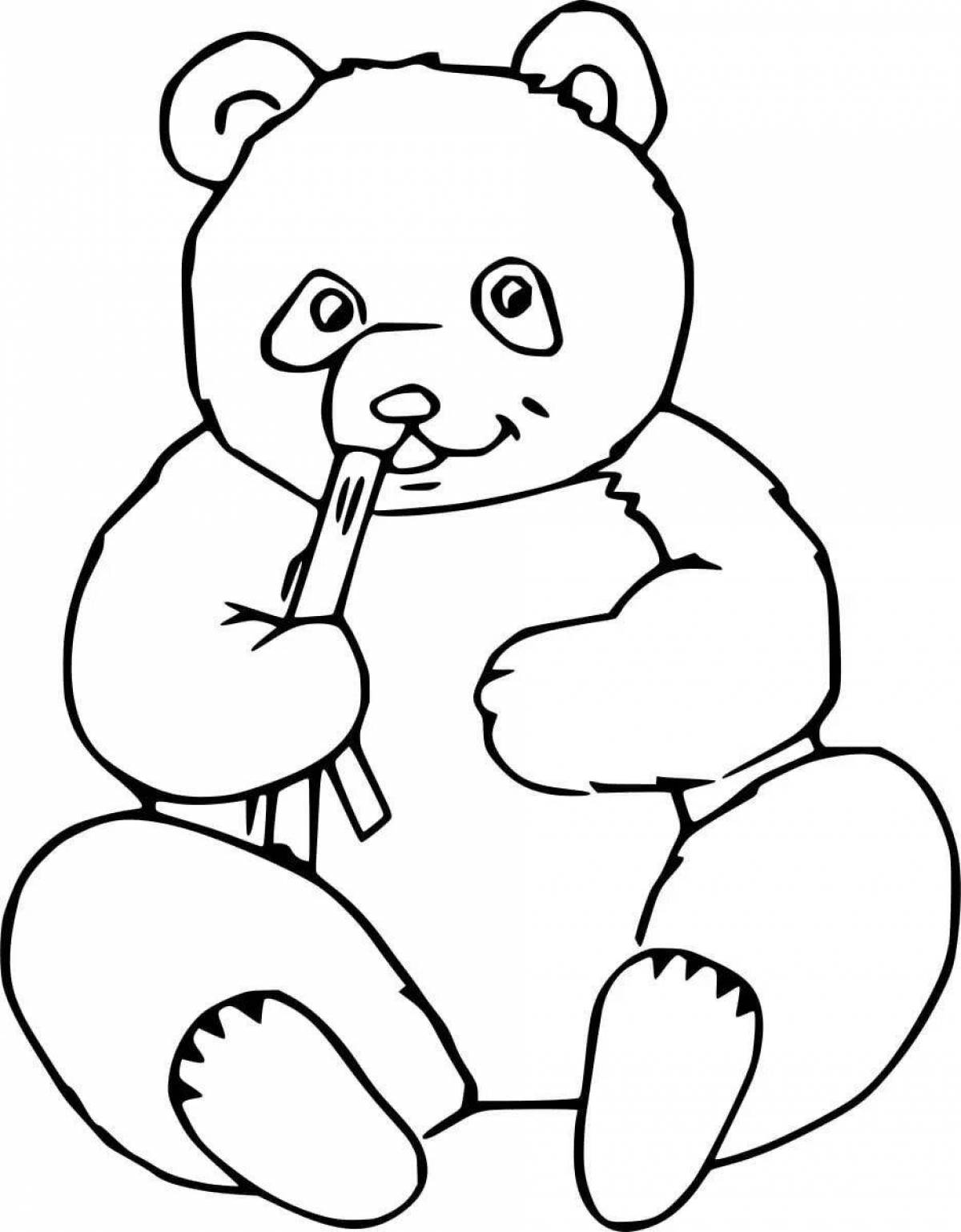 Gorgeous panda coloring book for kids