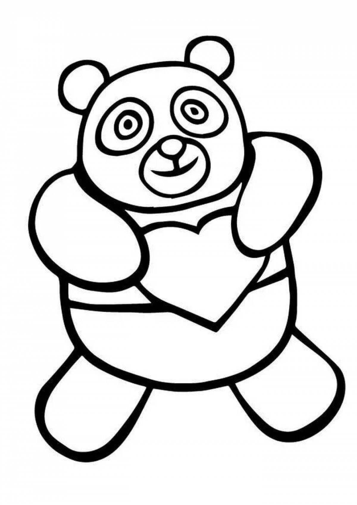 Увлекательная раскраска панда для детей