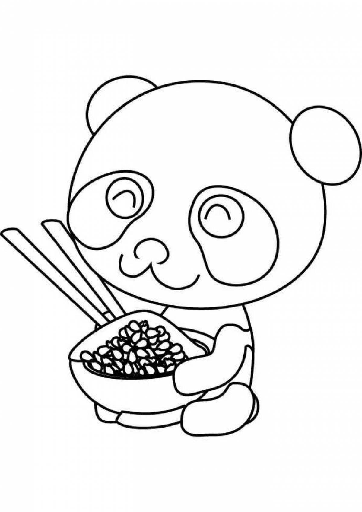 Outstanding panda coloring book for kids