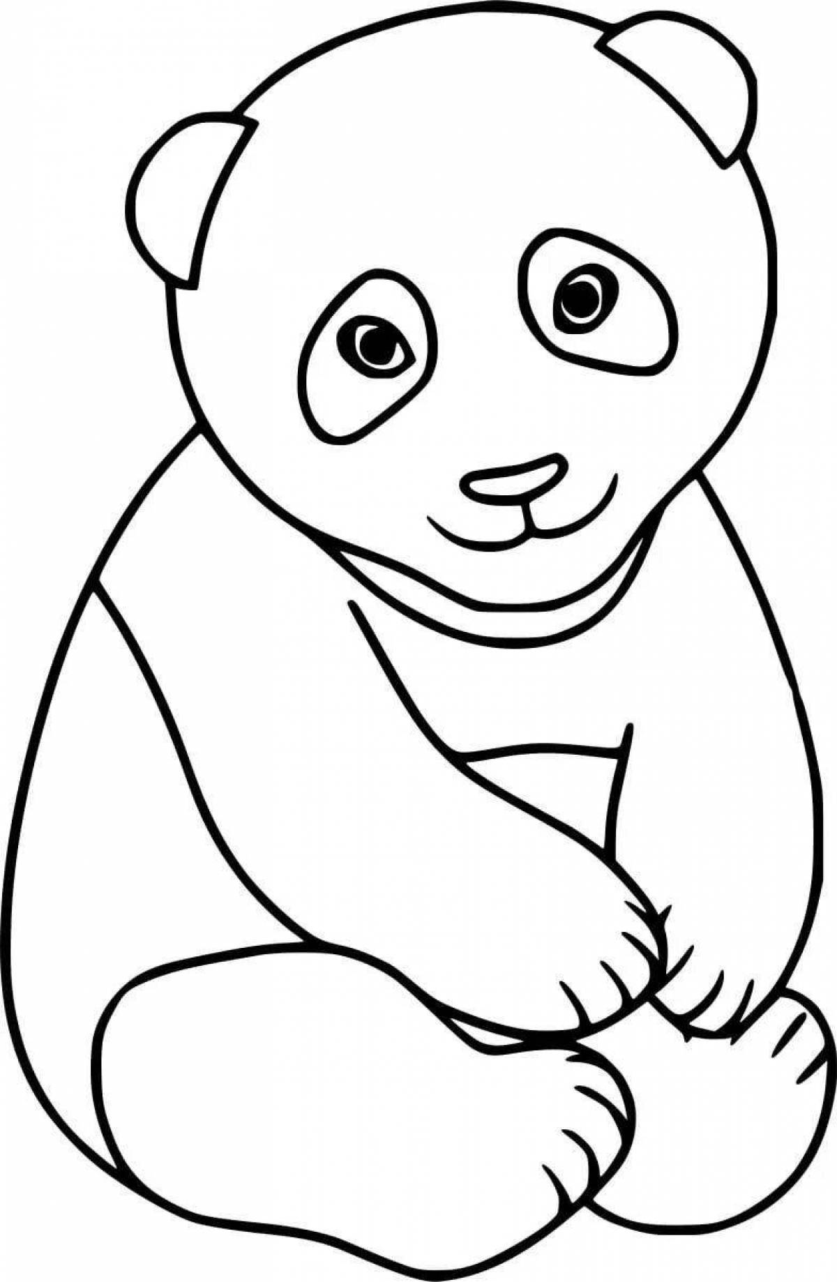 Exciting panda coloring book for kids