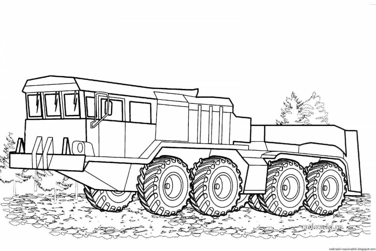 A fascinating coloring of military equipment for children 6-7 years old