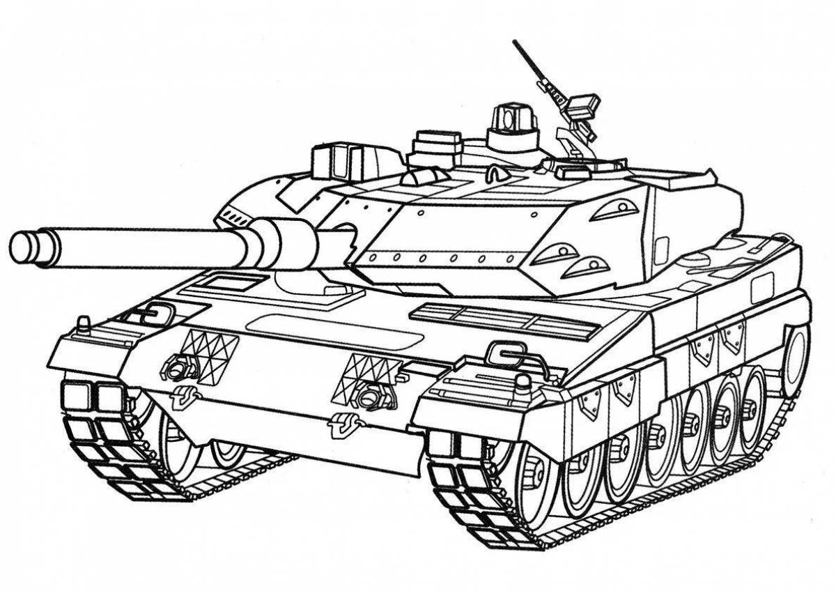 Great military vehicle coloring book for 6-7 year olds
