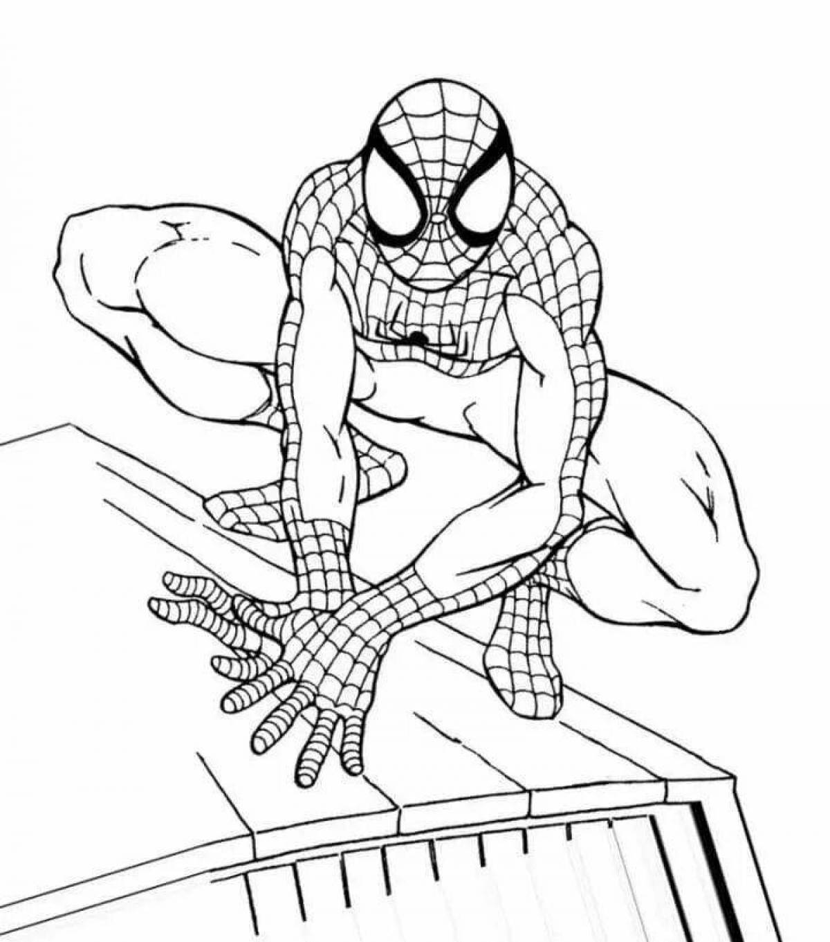 Spiderman fun coloring book for kids