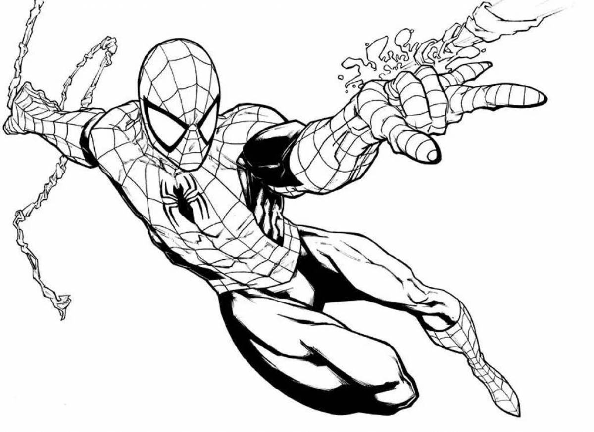 Amazing spiderman coloring page for 3-4 year olds