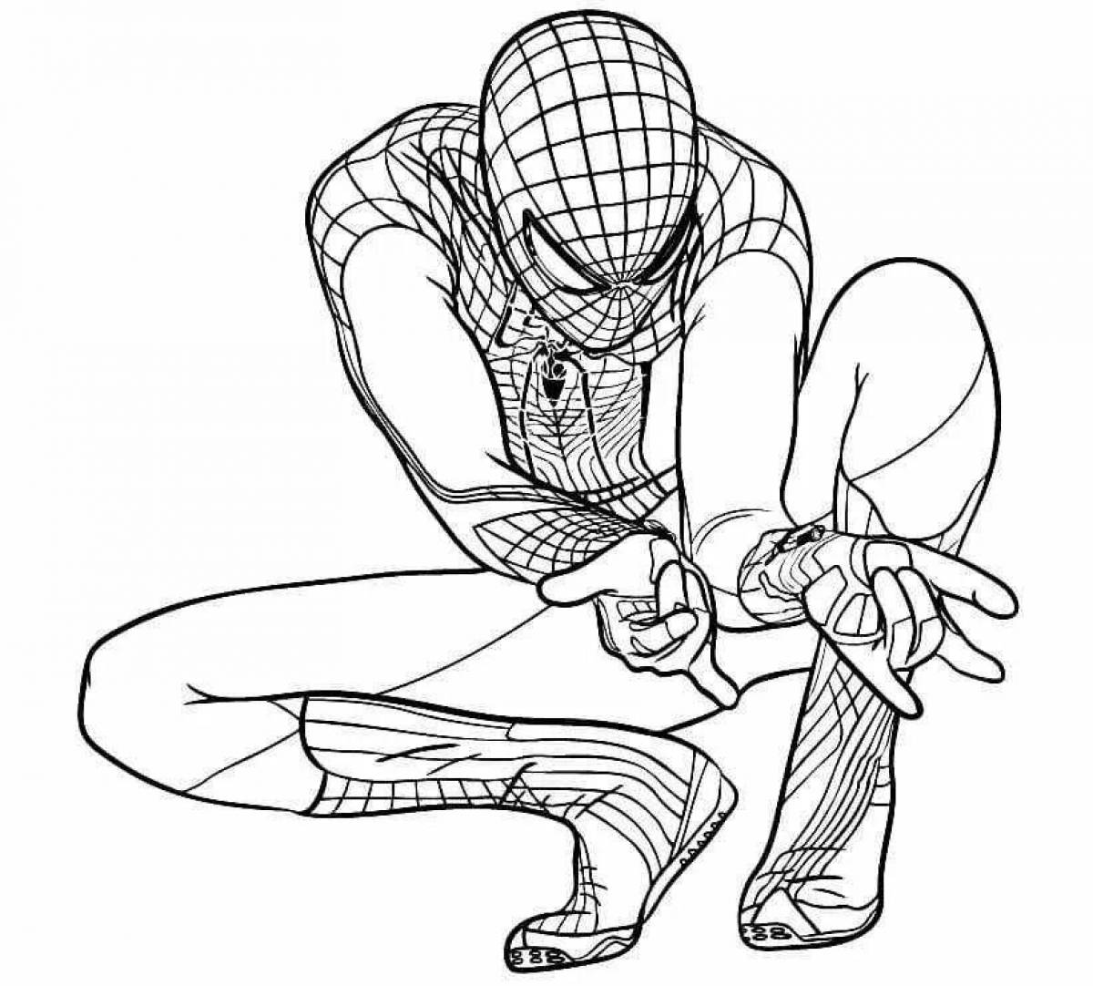 Funny Spiderman coloring pages for kids