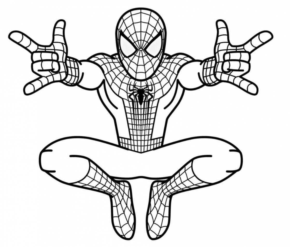 Раскраска Марвел (Marvel) Человек-паук Картинки-невидимки