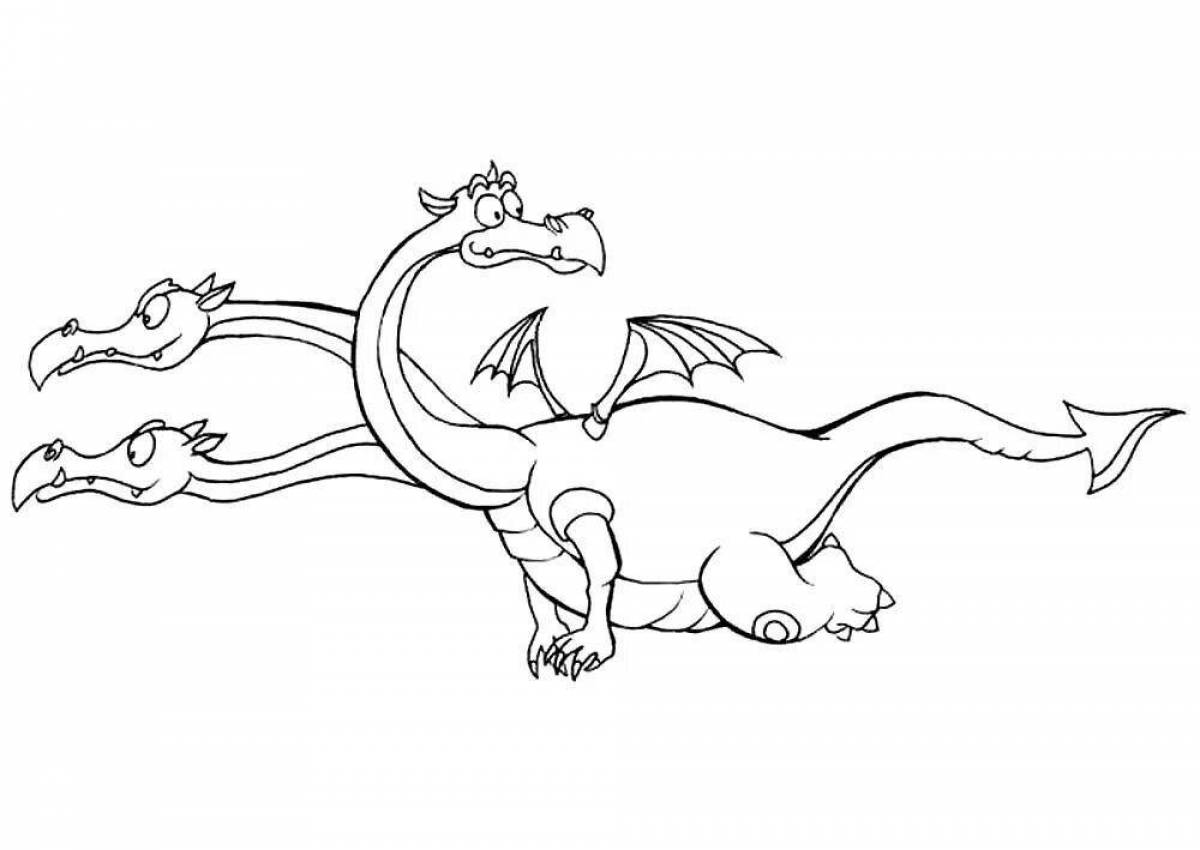 Ferocious dragon coloring page