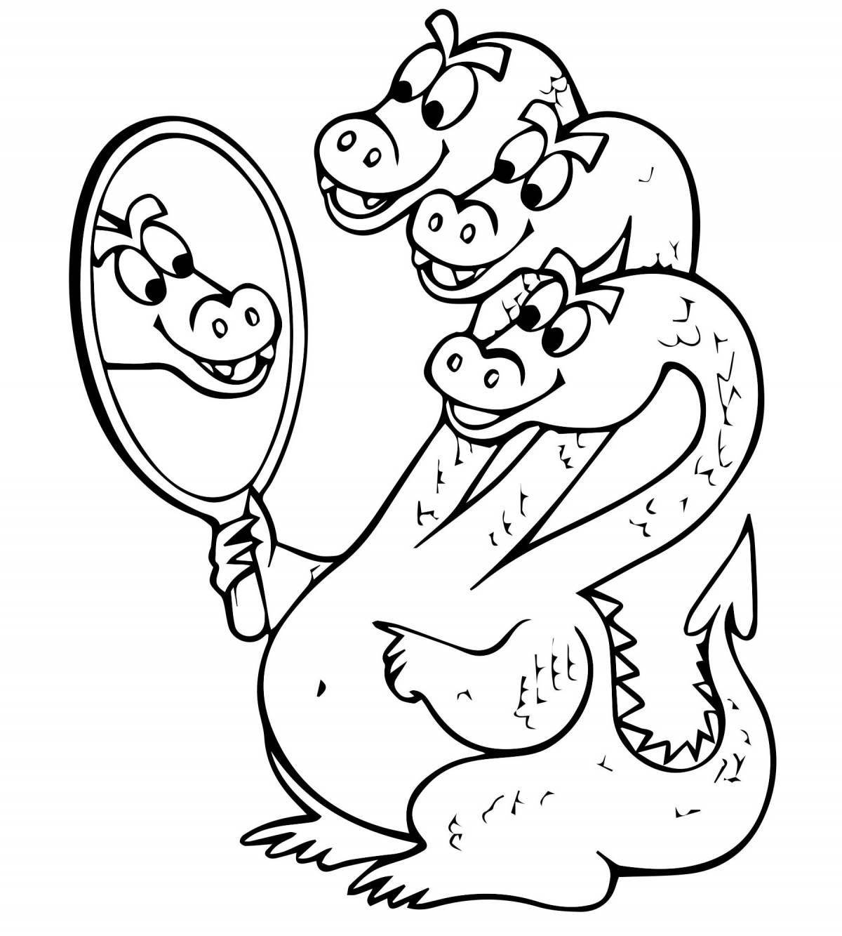 Great dragon coloring page
