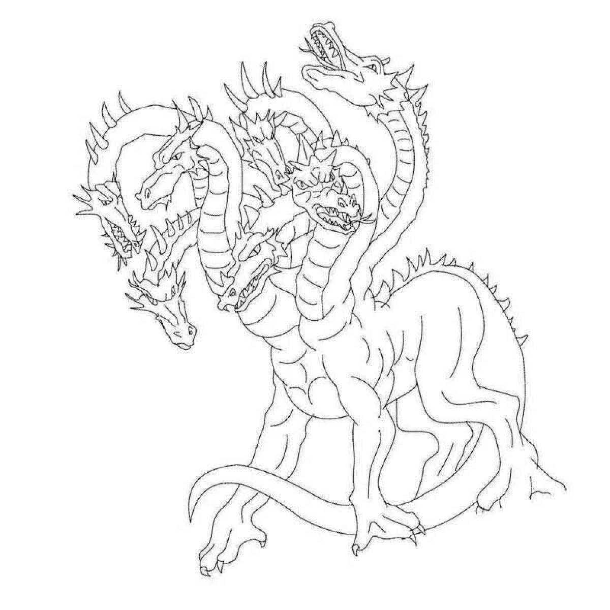Awesome dragon coloring page