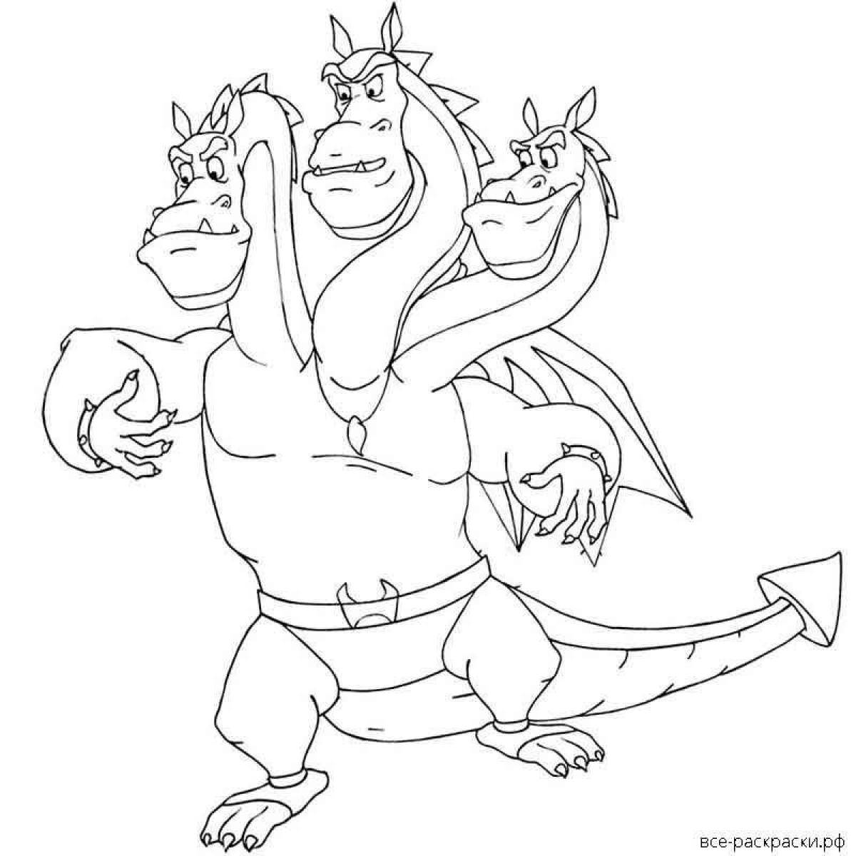 Glorious dragon coloring page