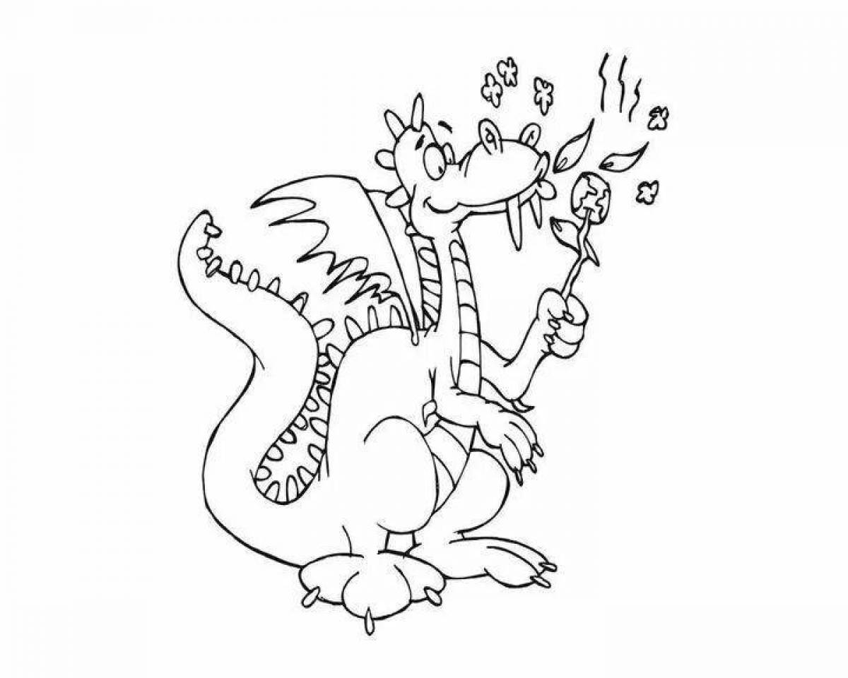 Generous dragon coloring page