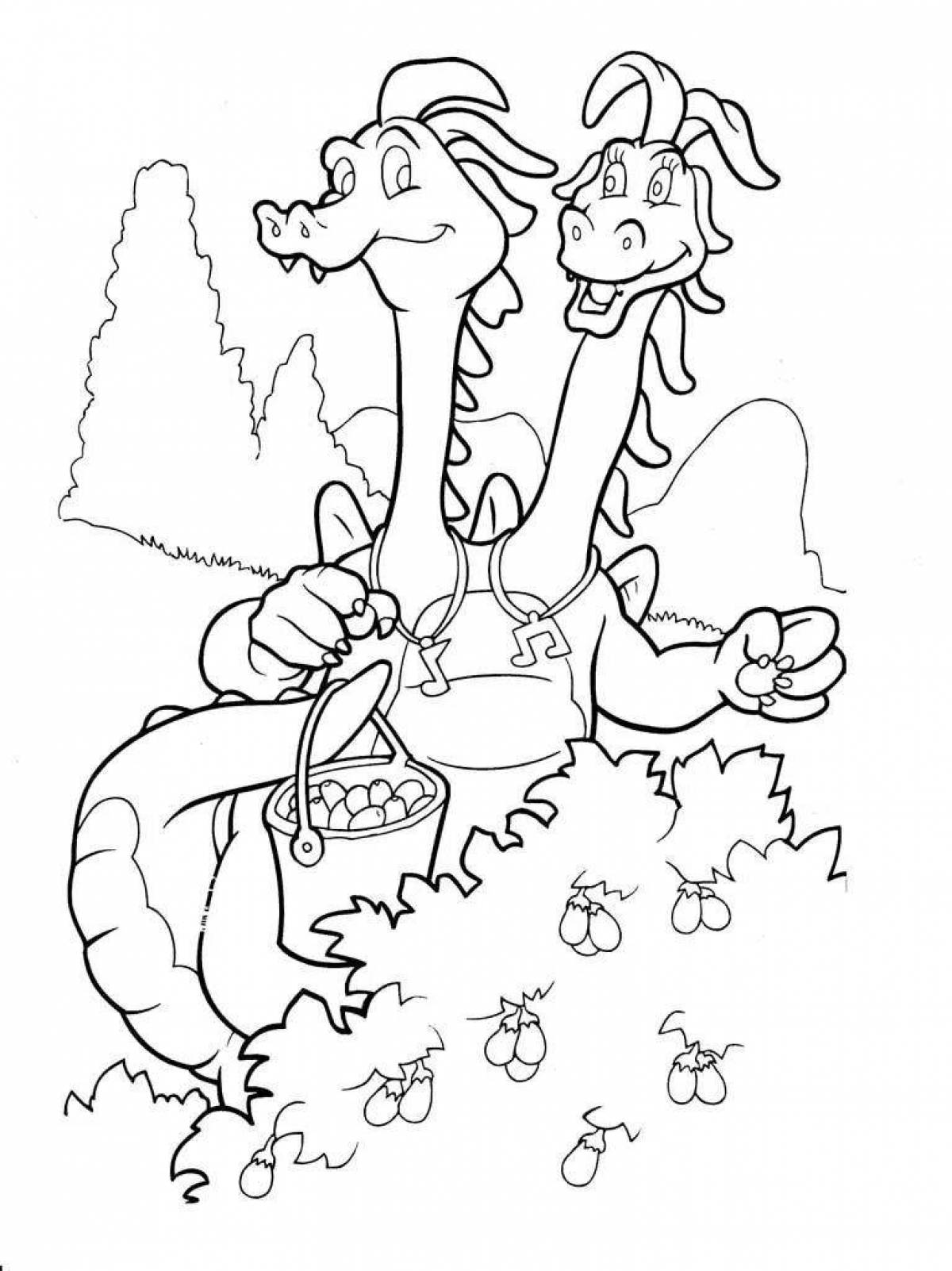 Luxury dragon coloring page