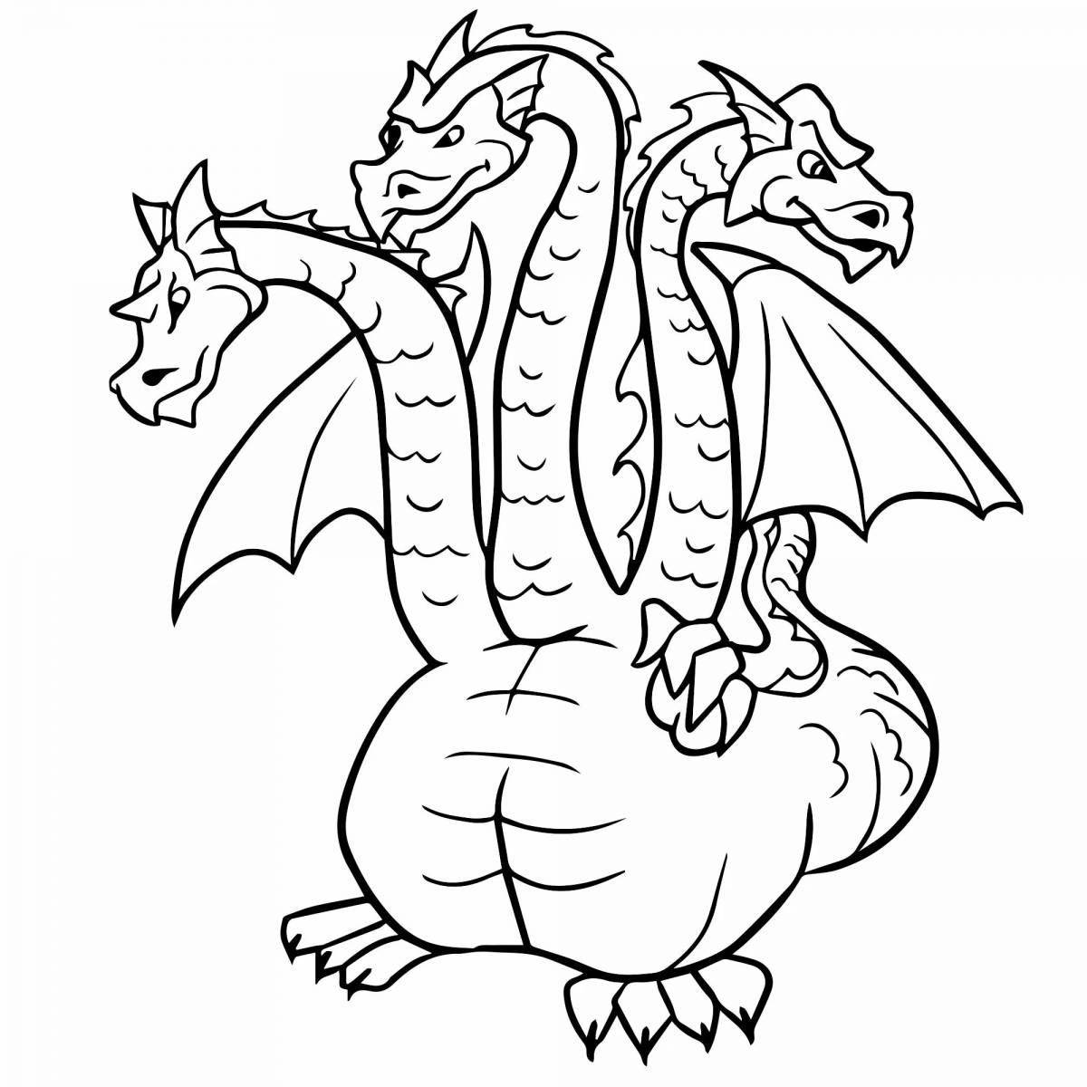 Dazzling dragon coloring page