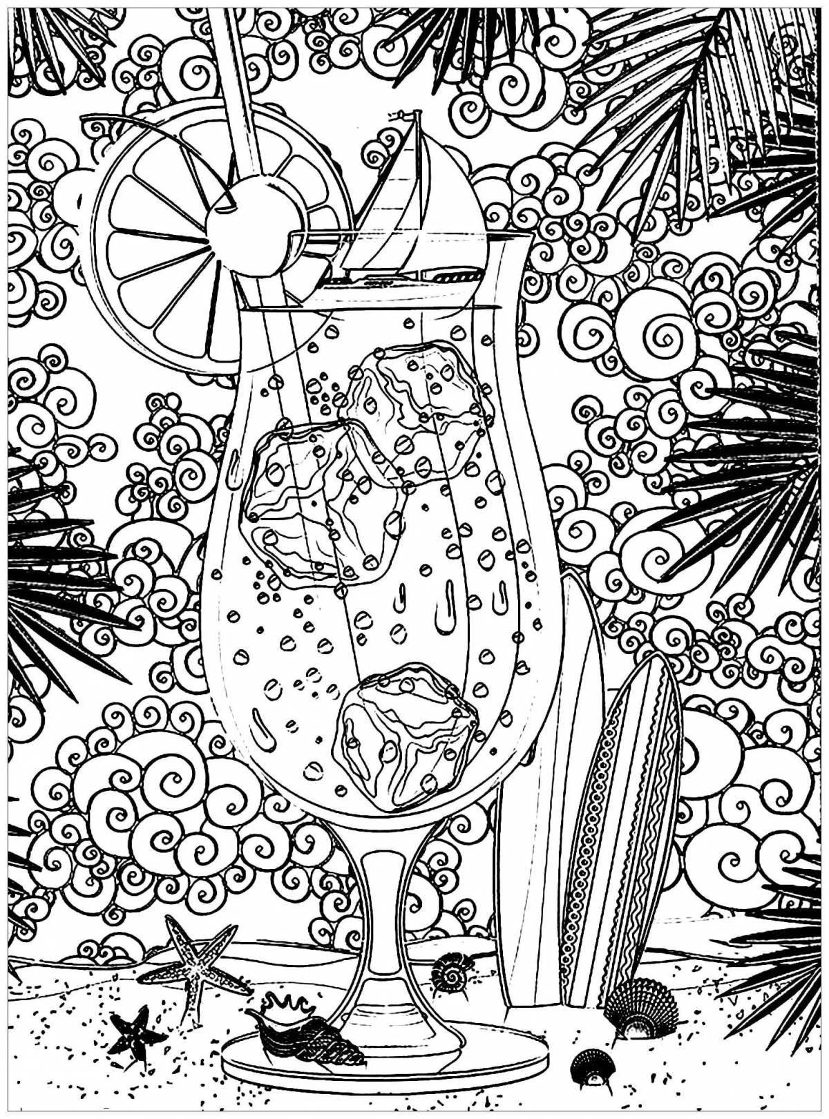 Stimulating coloring book for all adults antistress