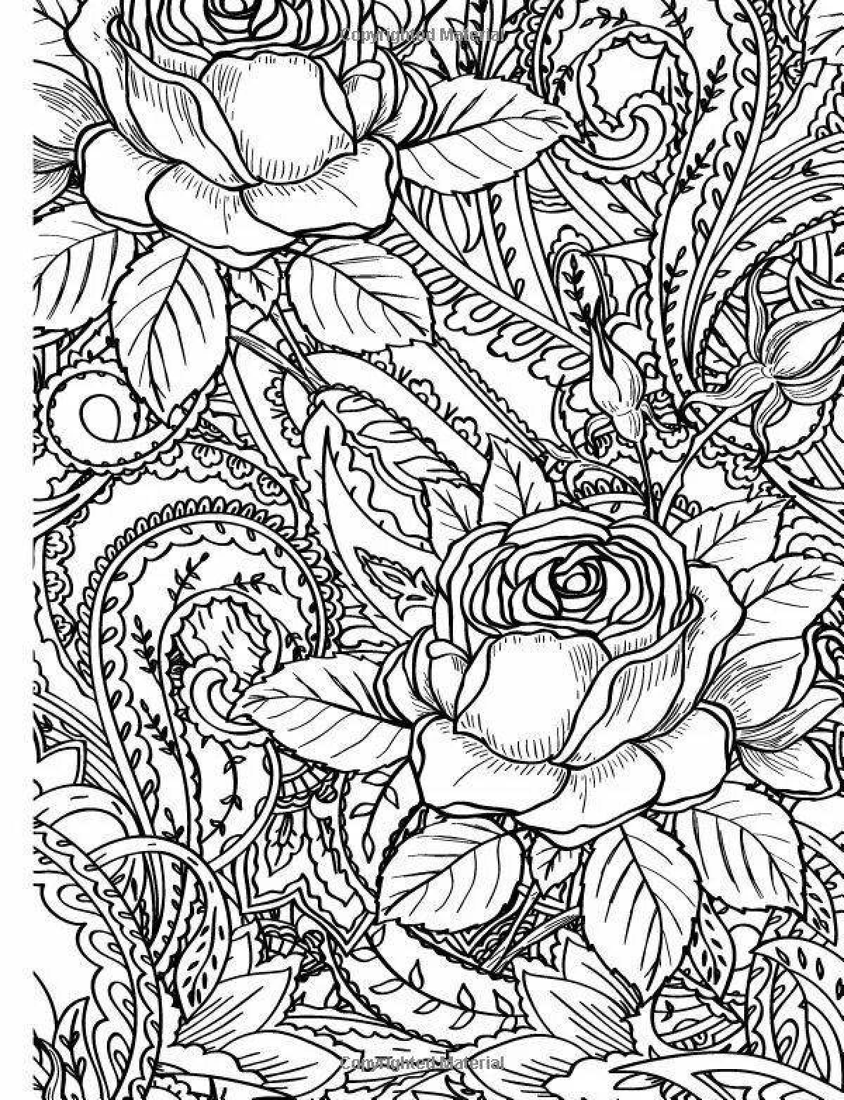 Anti-aging anti-stress coloring book for all adults