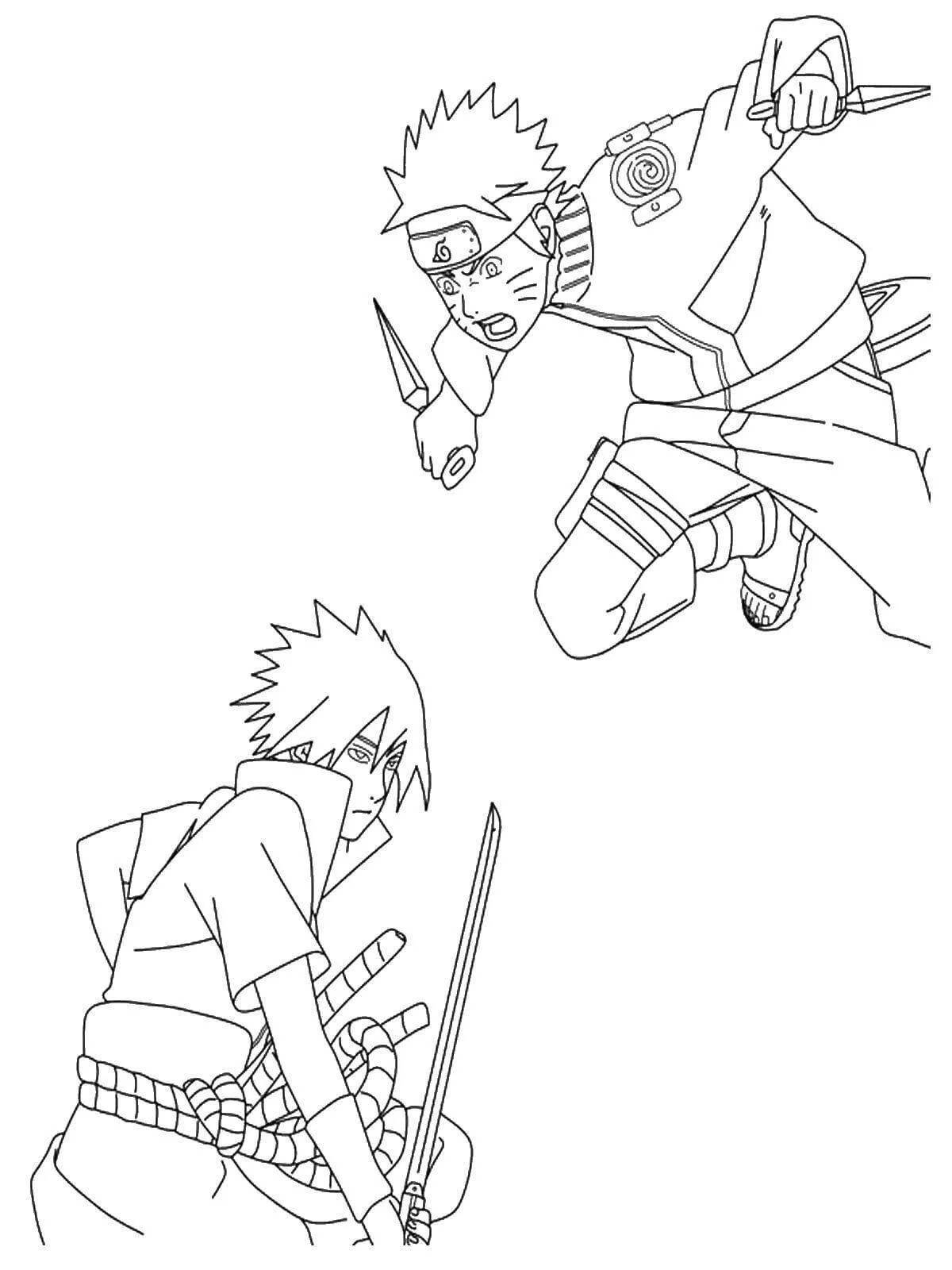 Exquisite sasuke coloring book