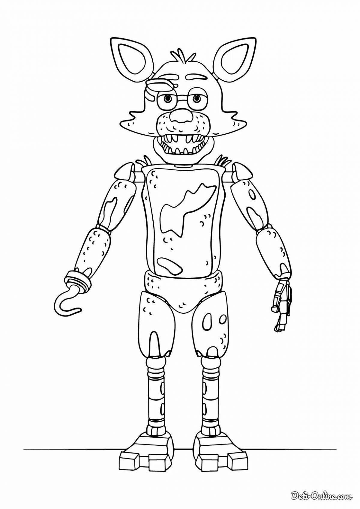 Раскраска Веселая страница раскраски аниматроников