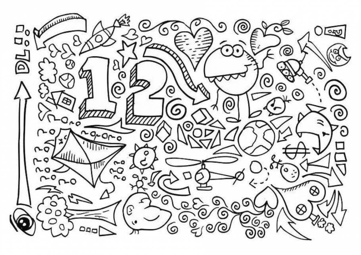 Bright coloring page 12