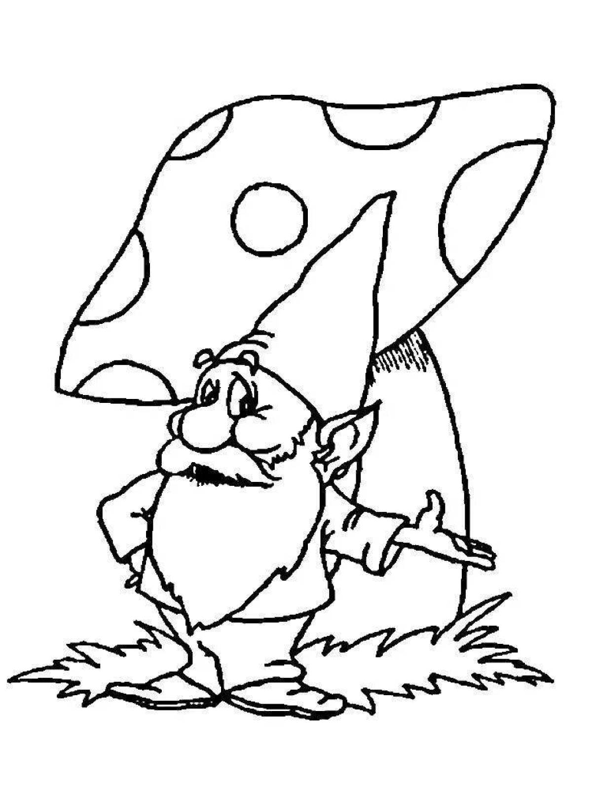 Bright dwarf coloring page