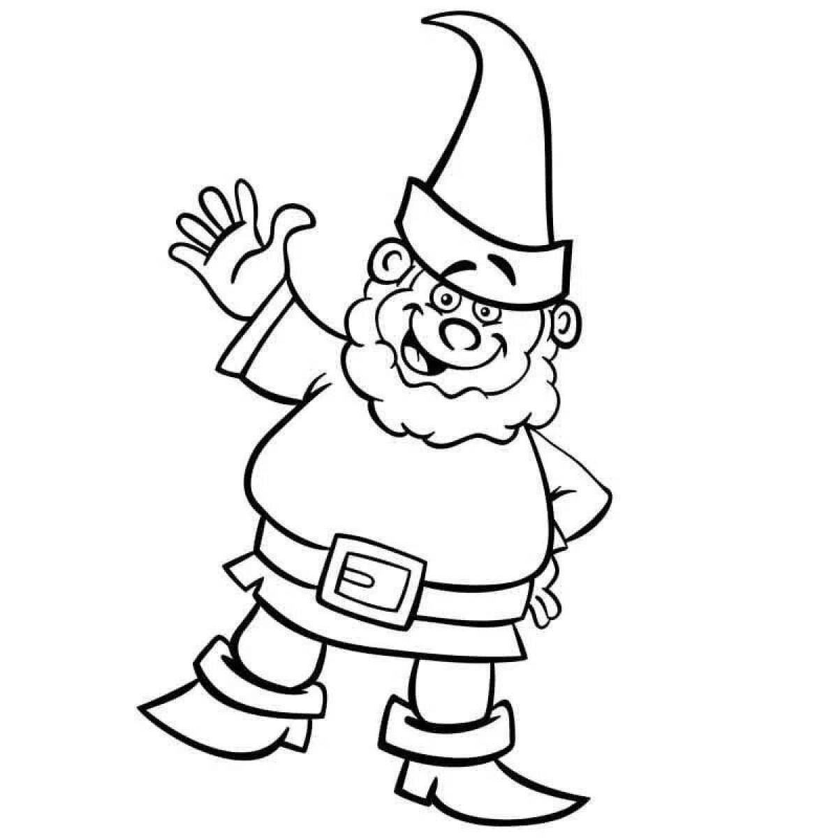 Gorgeous gnome coloring book