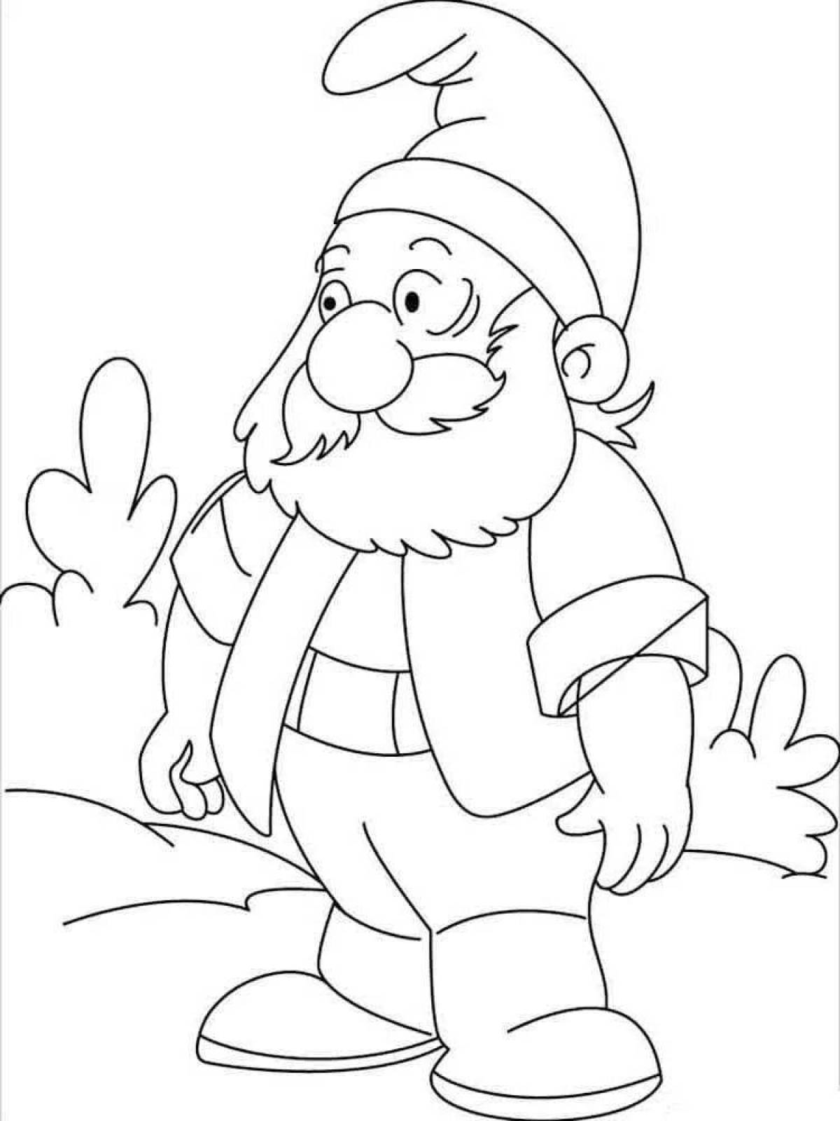 Coloring page dazzling dwarf