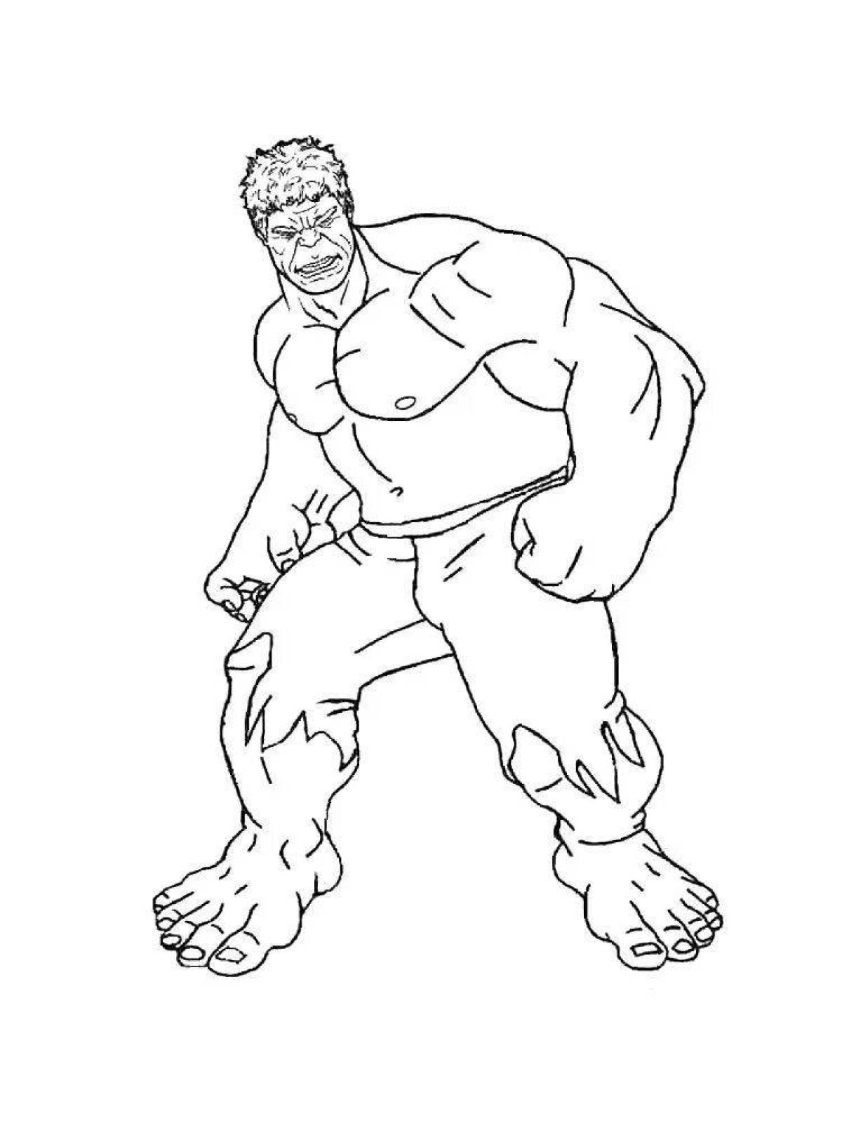 Glorious Hulk coloring page