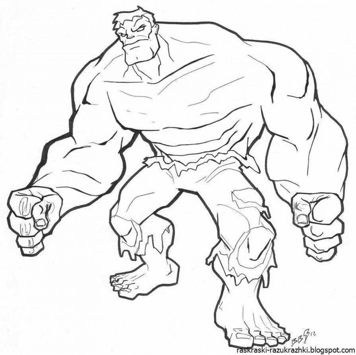 Great hulk coloring page