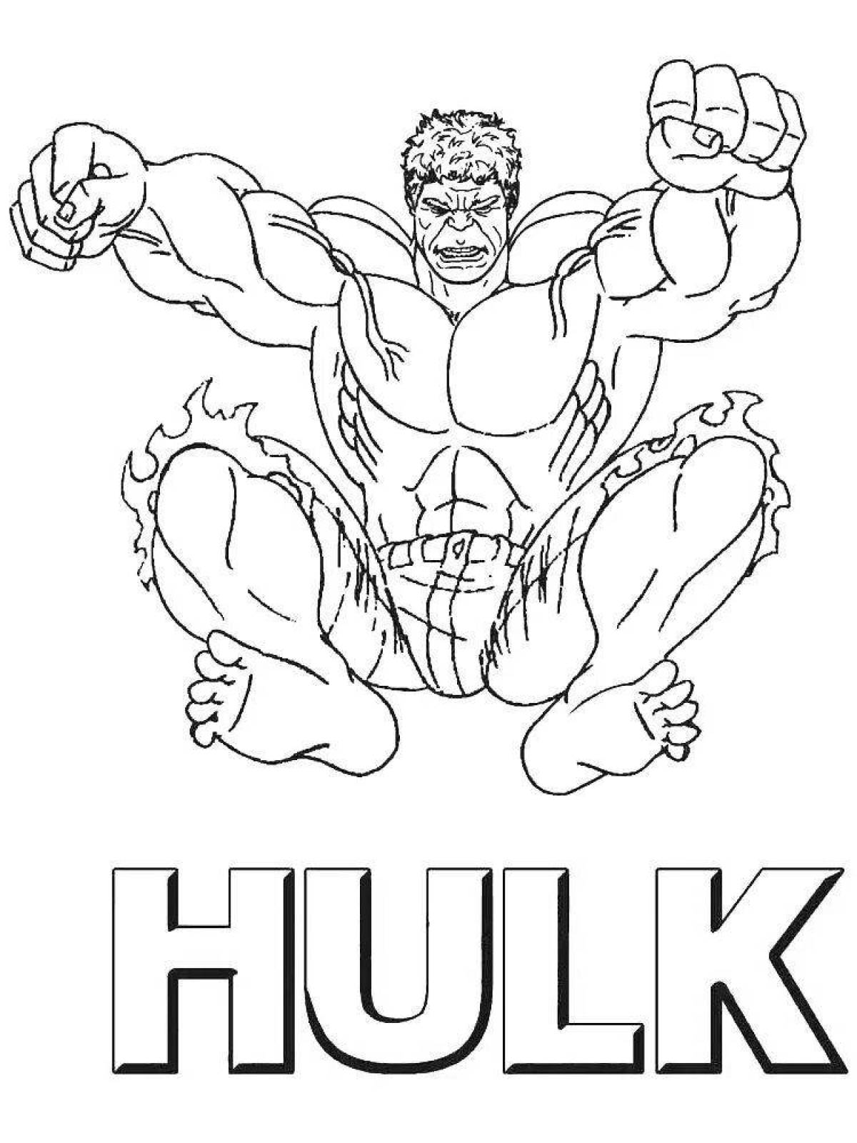 Coloring page magnanimous hulk