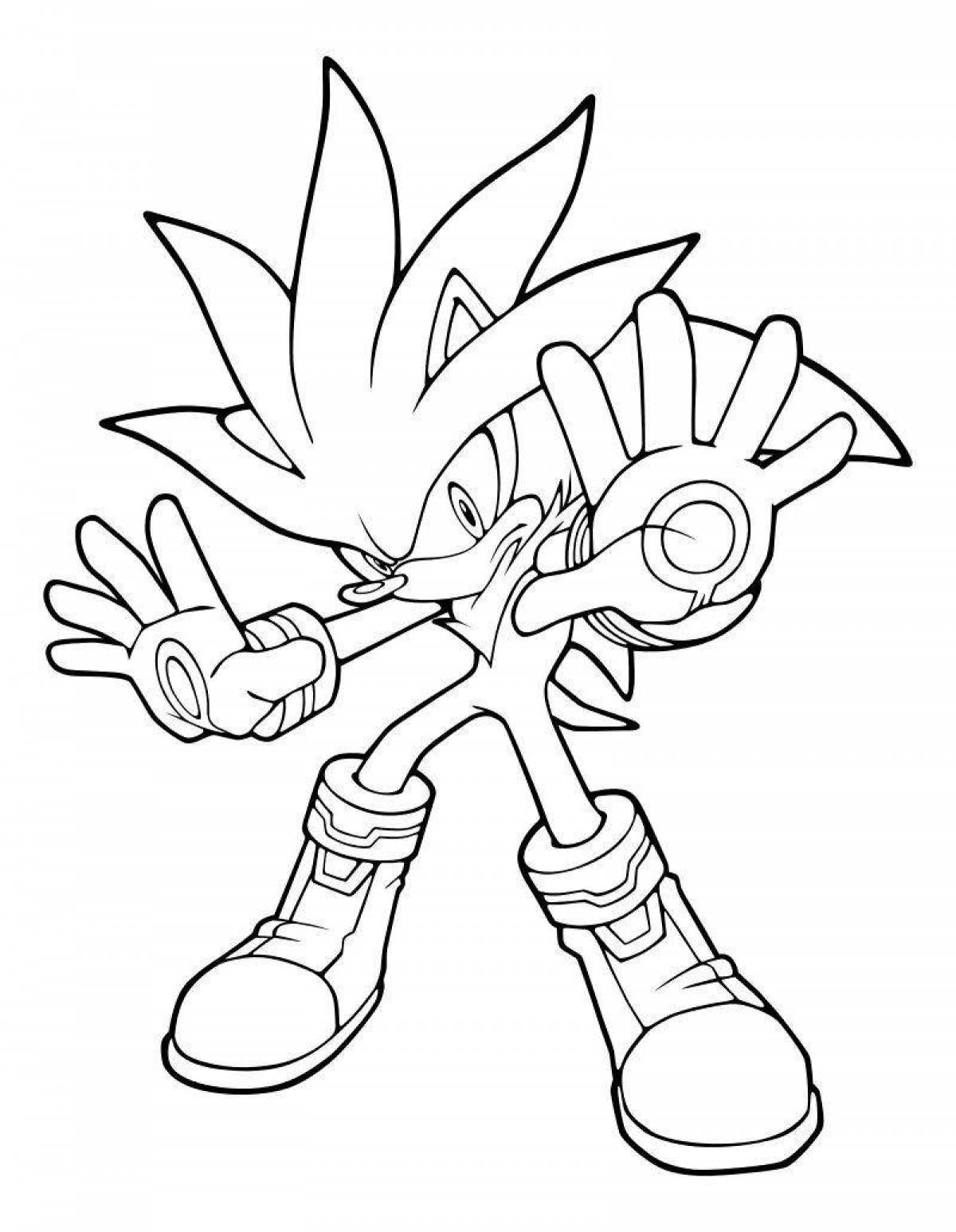 Super sonic happy coloring book