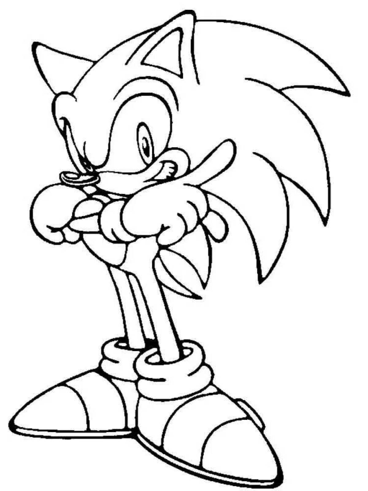 Super sonic funny coloring book