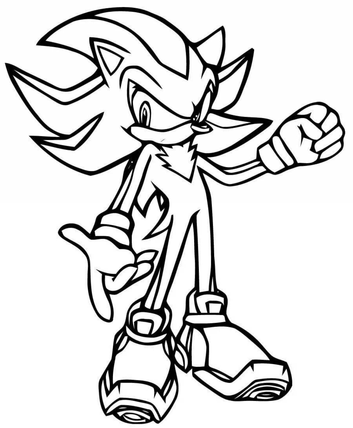 Playful super sonic coloring book