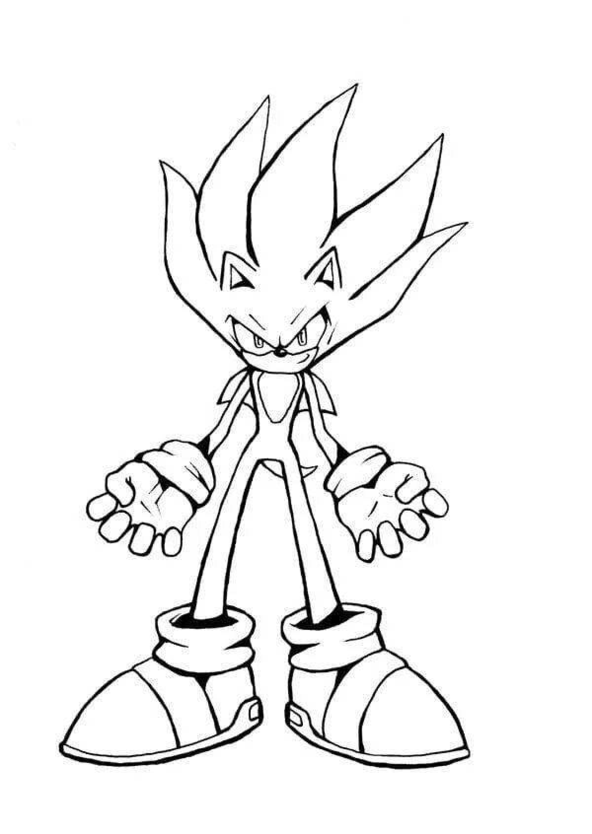 Charming super sonic coloring book