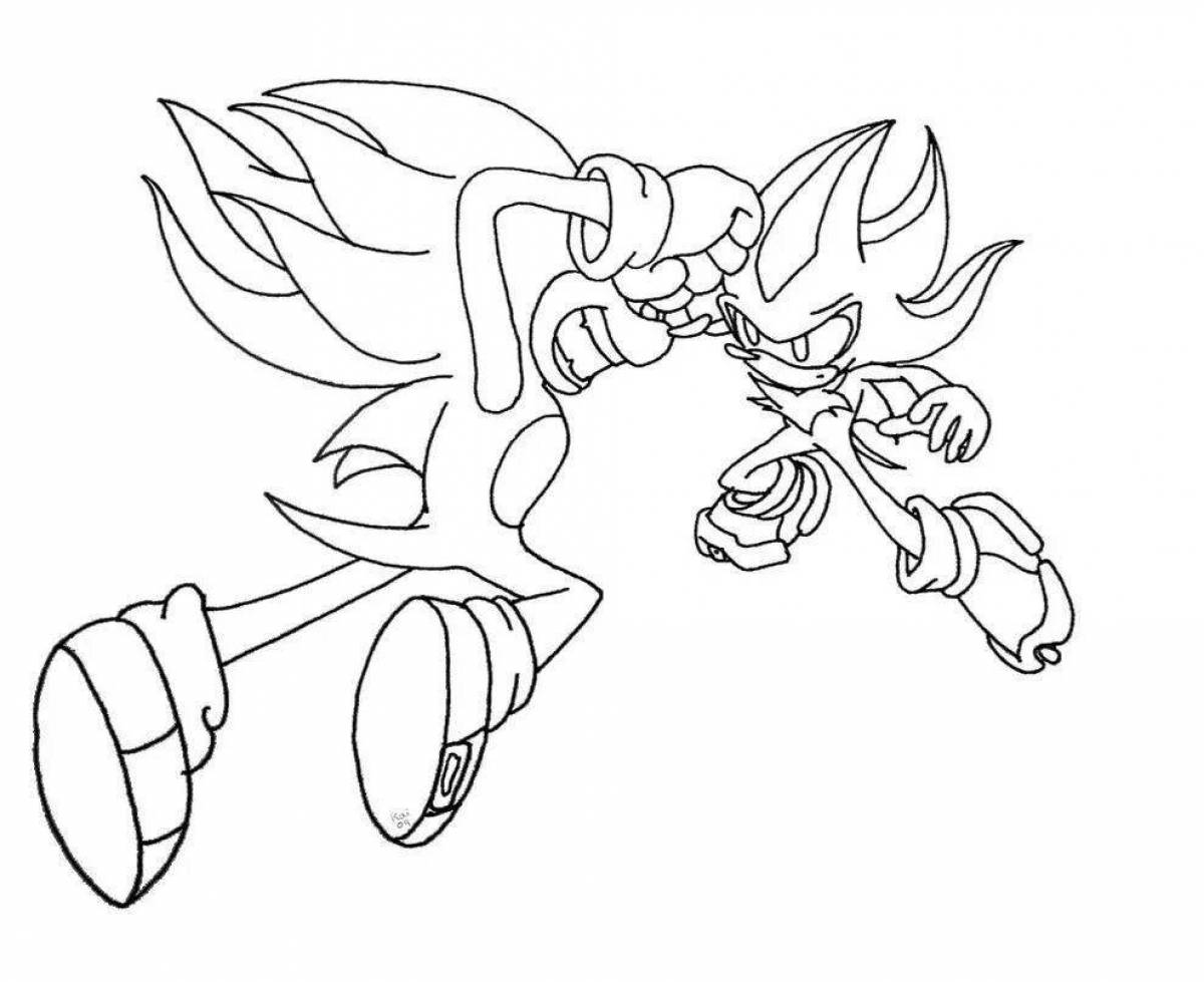 Charming super sonic coloring book