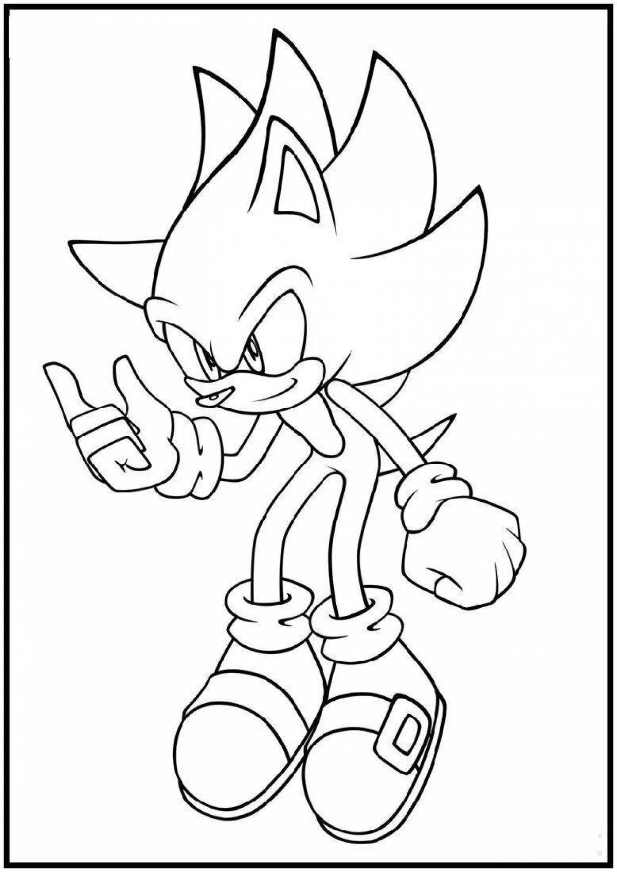 Fascinating super sonic coloring book