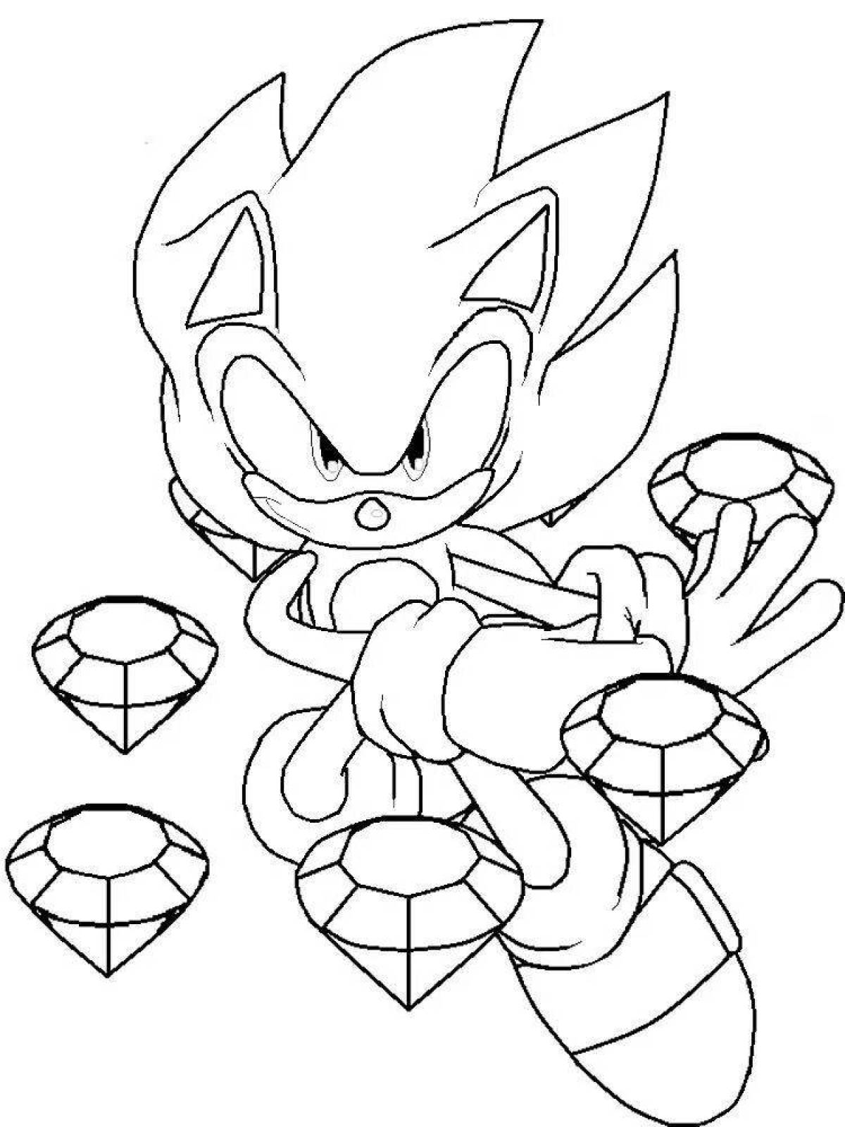 Exciting super sonic coloring book
