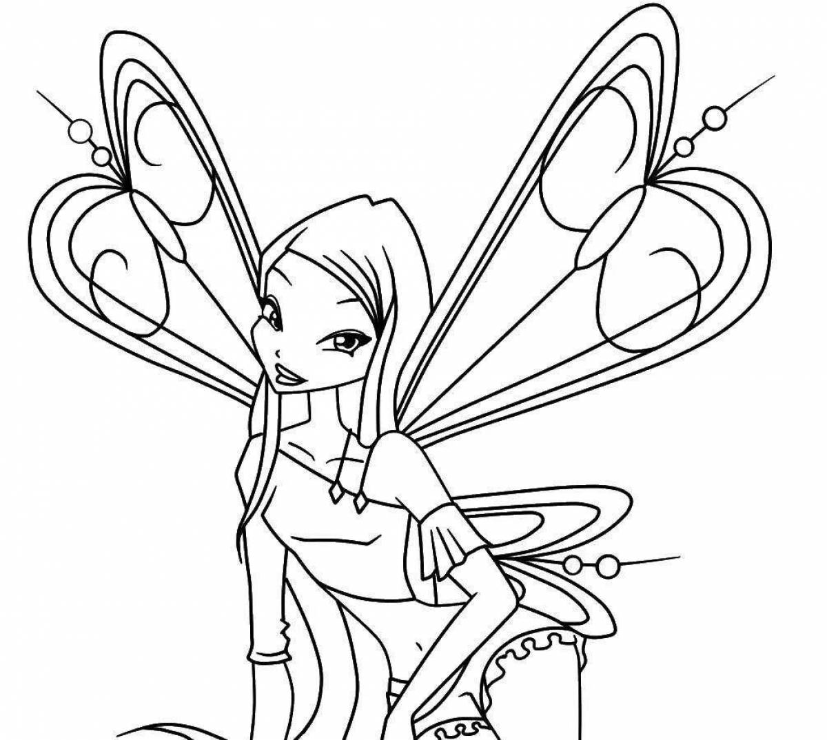 Charming roxy coloring page