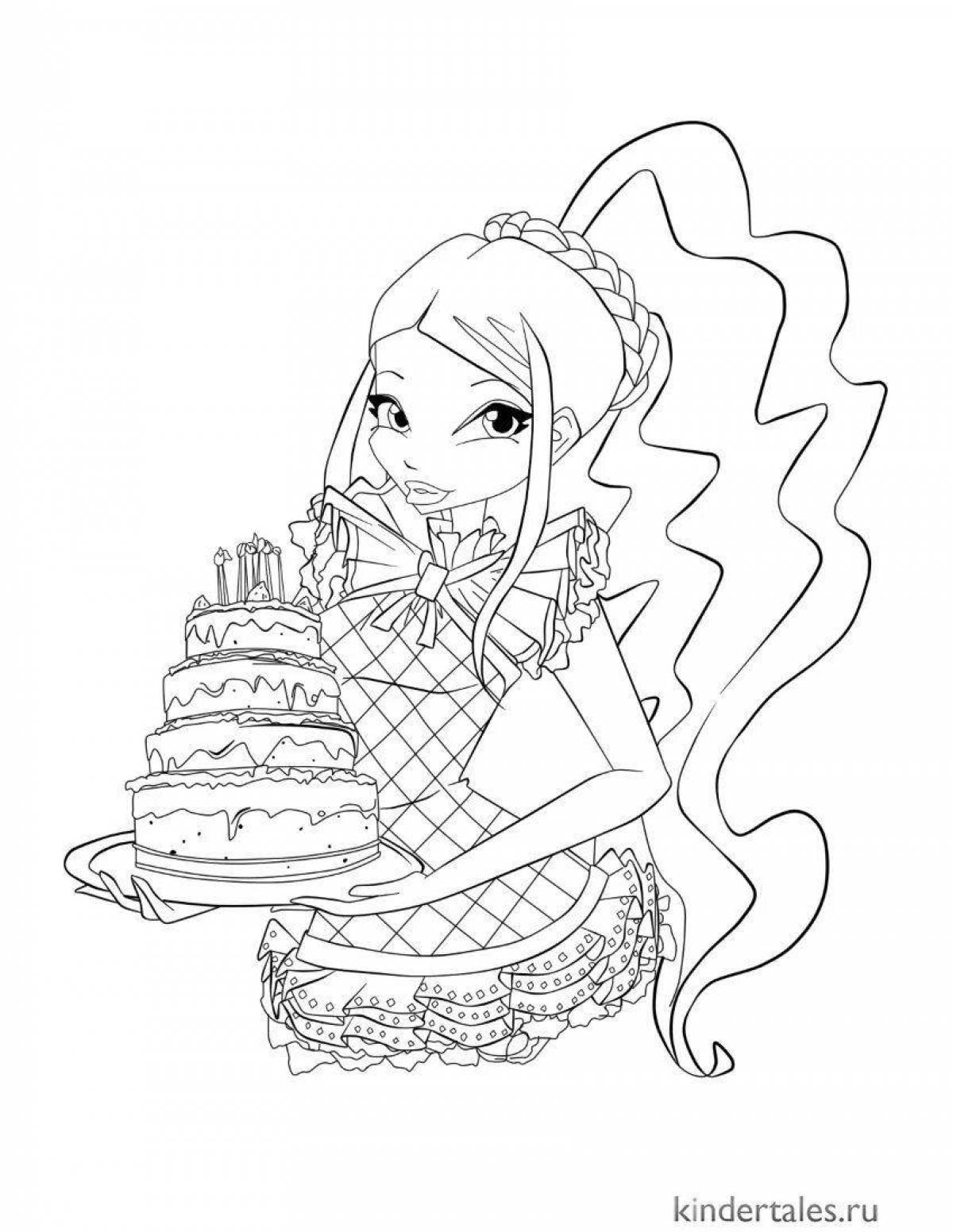 Amazing roxy coloring page
