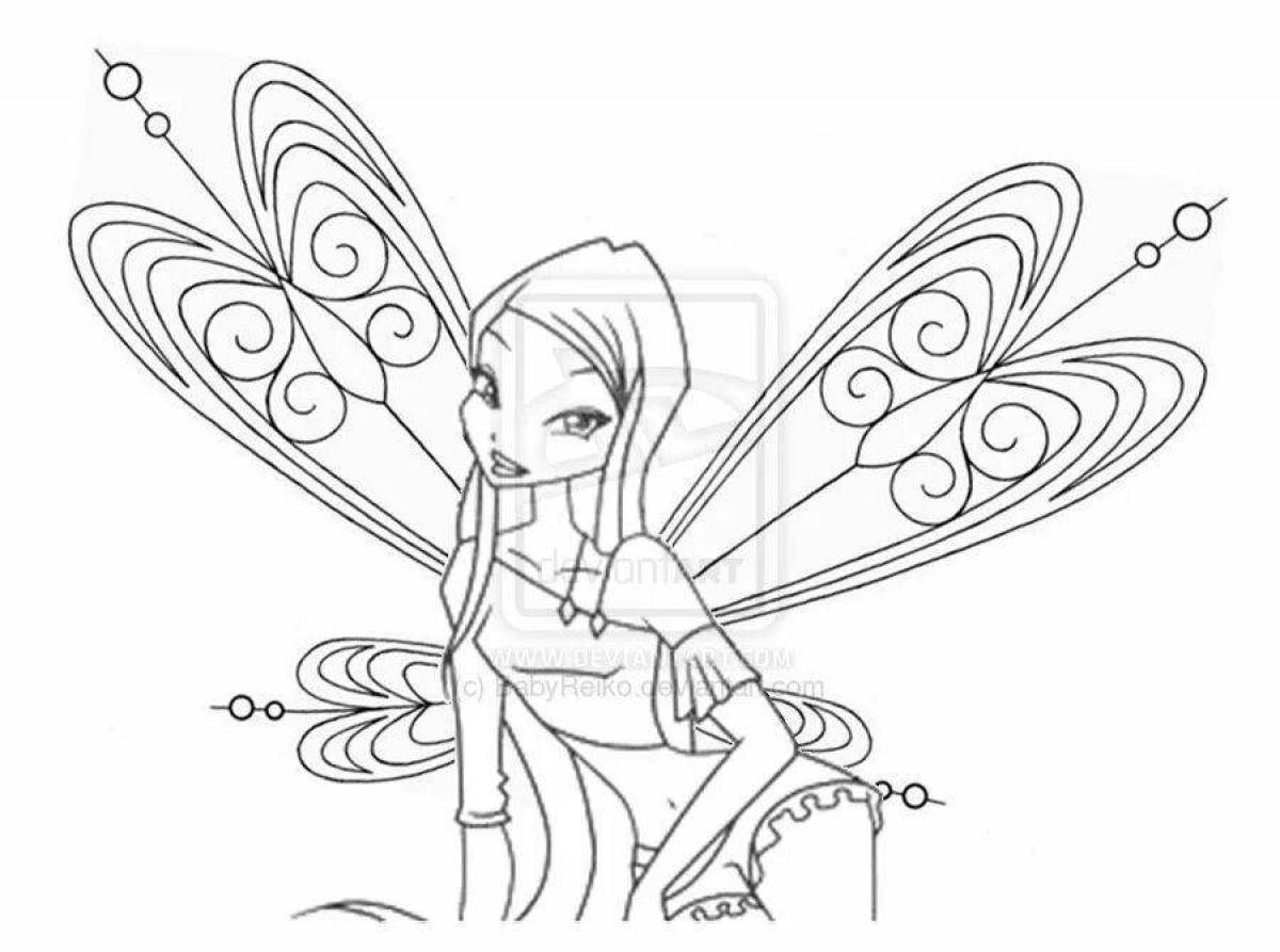 Animated roxy coloring page