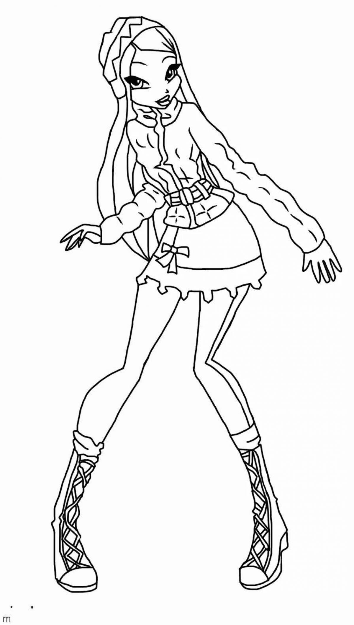 Color-frenzy roxy coloring page
