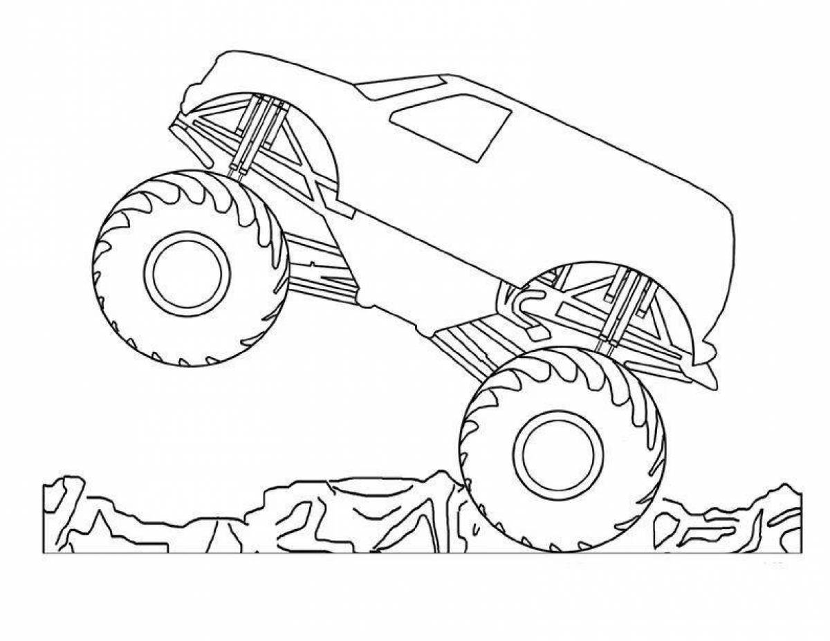 Superb monster truck coloring pages for kids