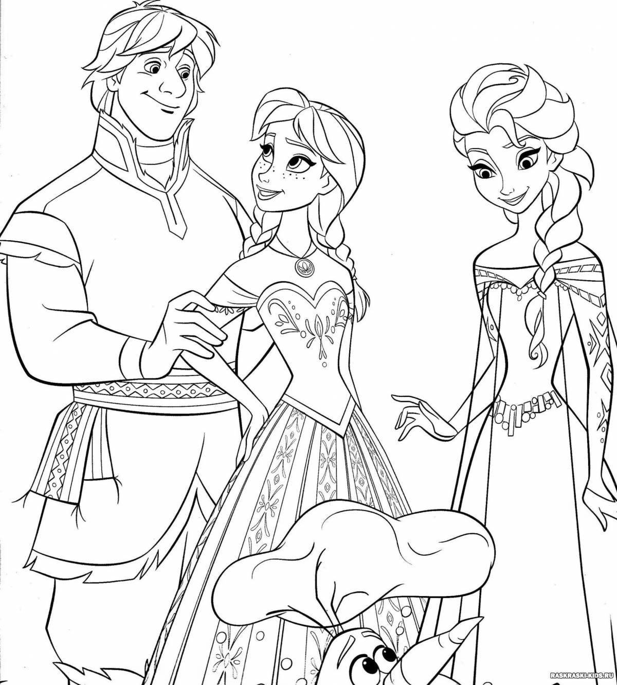 Charming coloring frozen anna