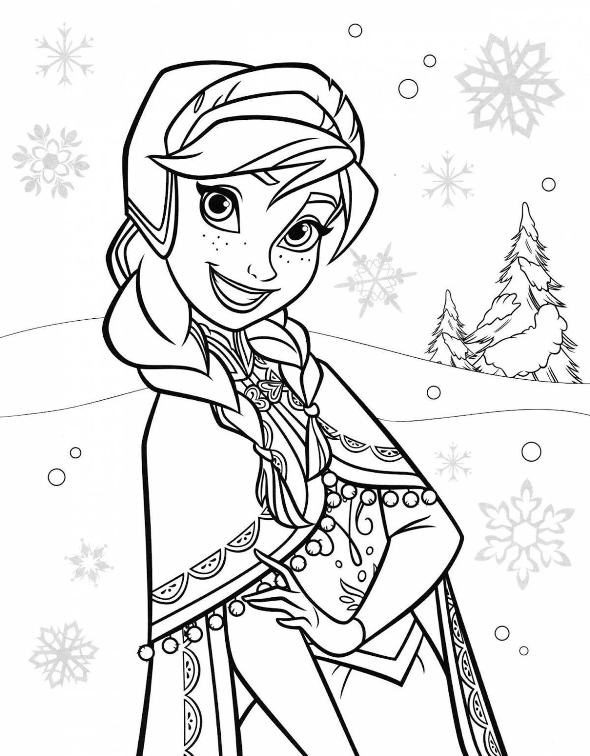Amazing Coloring Frozen Anna